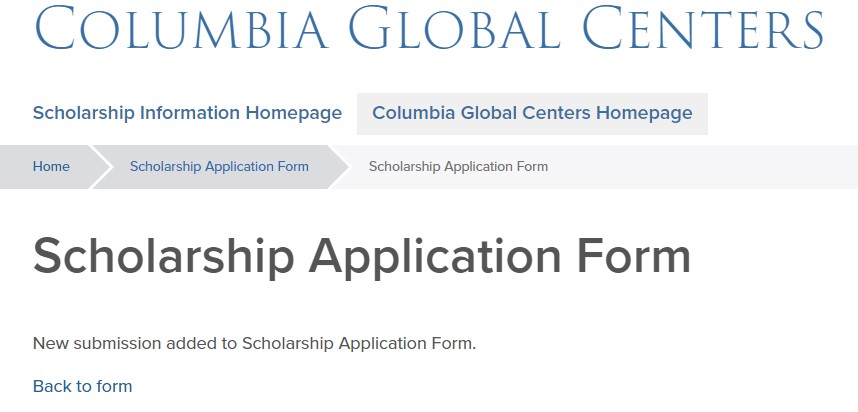Scholarship - submission confirmation